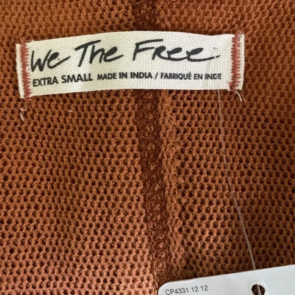 Free people long side split tank in citrus sunset combo NWT